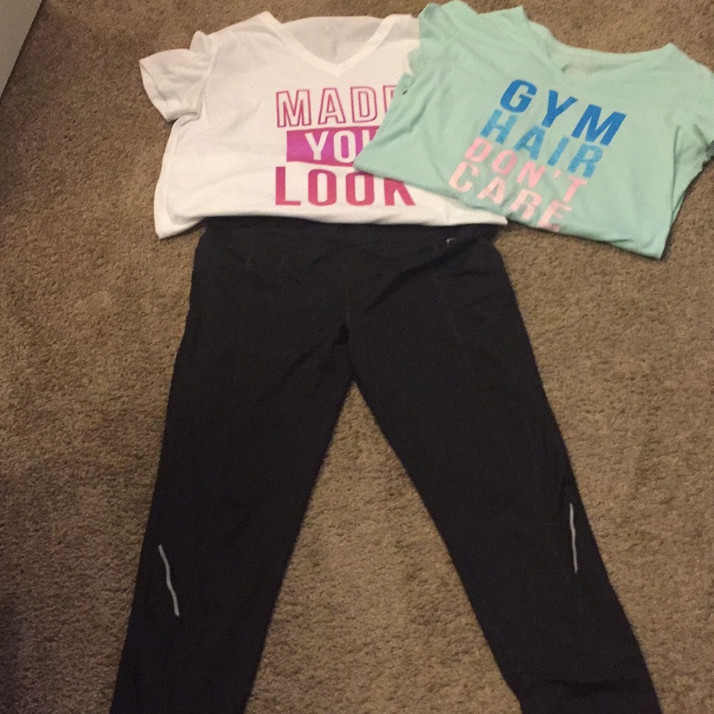 Danskin now t shirts with leggings